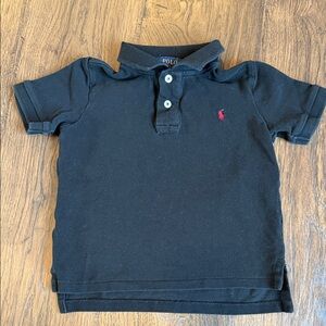 Polo by Ralph Lauren Kids Polo Shirt in Black with Red Logo